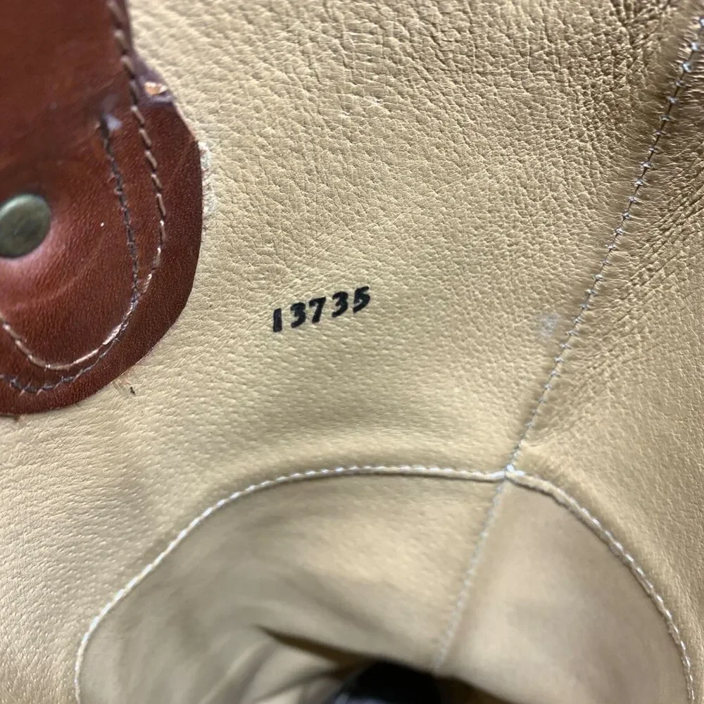 Frye #77167 Melissa Button Brown Tall Leather Riding Biker Womens Boots‎ Size 6B